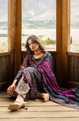 Vasal Vol II  by Charizma Unstitched Embroidered Chiffon 4 Piece Suit- CHZVSL-12 - Festive Collection