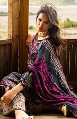 Vasal Vol II  by Charizma Unstitched Embroidered Chiffon 4 Piece Suit- CHZVSL-12 - Festive Collection