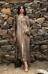 Vasal Vol II  by Charizma Unstitched Embroidered Chiffon 4 Piece Suit- CHZVSL-13 - Festive Collection