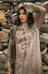 Vasal Vol II  by Charizma Unstitched Embroidered Chiffon 4 Piece Suit- CHZVSL-13 - Festive Collection