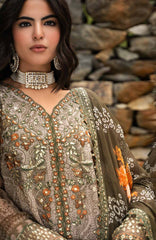 Vasal Vol II  by Charizma Unstitched Embroidered Chiffon 4 Piece Suit- CHZVSL-13 - Festive Collection