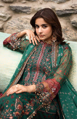 Vasal Vol II  by Charizma Unstitched Embroidered Chiffon 4 Piece Suit- CHZVSL-14 - Festive Collection