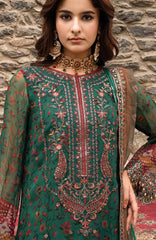 Vasal Vol II  by Charizma Unstitched Embroidered Chiffon 4 Piece Suit- CHZVSL-14 - Festive Collection