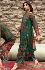 Vasal Vol II  by Charizma Unstitched Embroidered Chiffon 4 Piece Suit- CHZVSL-14 - Festive Collection