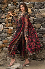 Vasal Vol II  by Charizma Unstitched Embroidered Chiffon 4 Piece Suit- CHZVSL-16 - Festive Collection