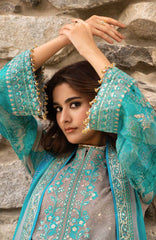 Vasal Vol II  by Charizma Unstitched Embroidered Chiffon 4 Piece Suit- CHZVSL-17 - Festive Collection