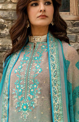 Vasal Vol II  by Charizma Unstitched Embroidered Chiffon 4 Piece Suit- CHZVSL-17 - Festive Collection