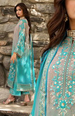Vasal Vol II  by Charizma Unstitched Embroidered Chiffon 4 Piece Suit- CHZVSL-17 - Festive Collection