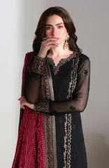 Ensembles By Azure Unstitched Chiffon Embroidered 3 Piece Suit - AZRENSM2- VERONA - Festive Collection