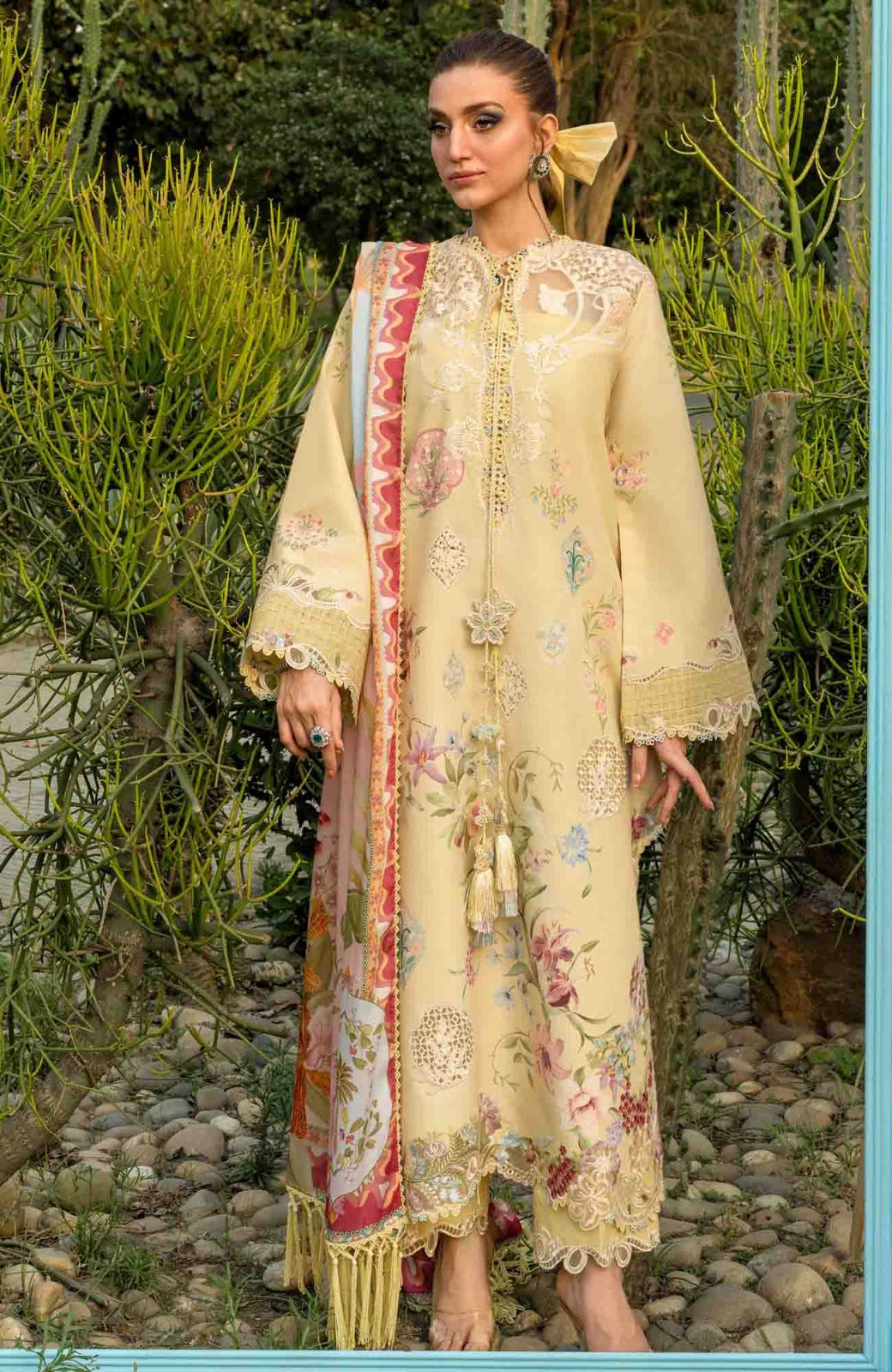 Bloom  By Saira Shakira Unstitched Lawn Embroidered 3 Piece Suits- SRSKBLM-6B- Maelle- Summer Collection