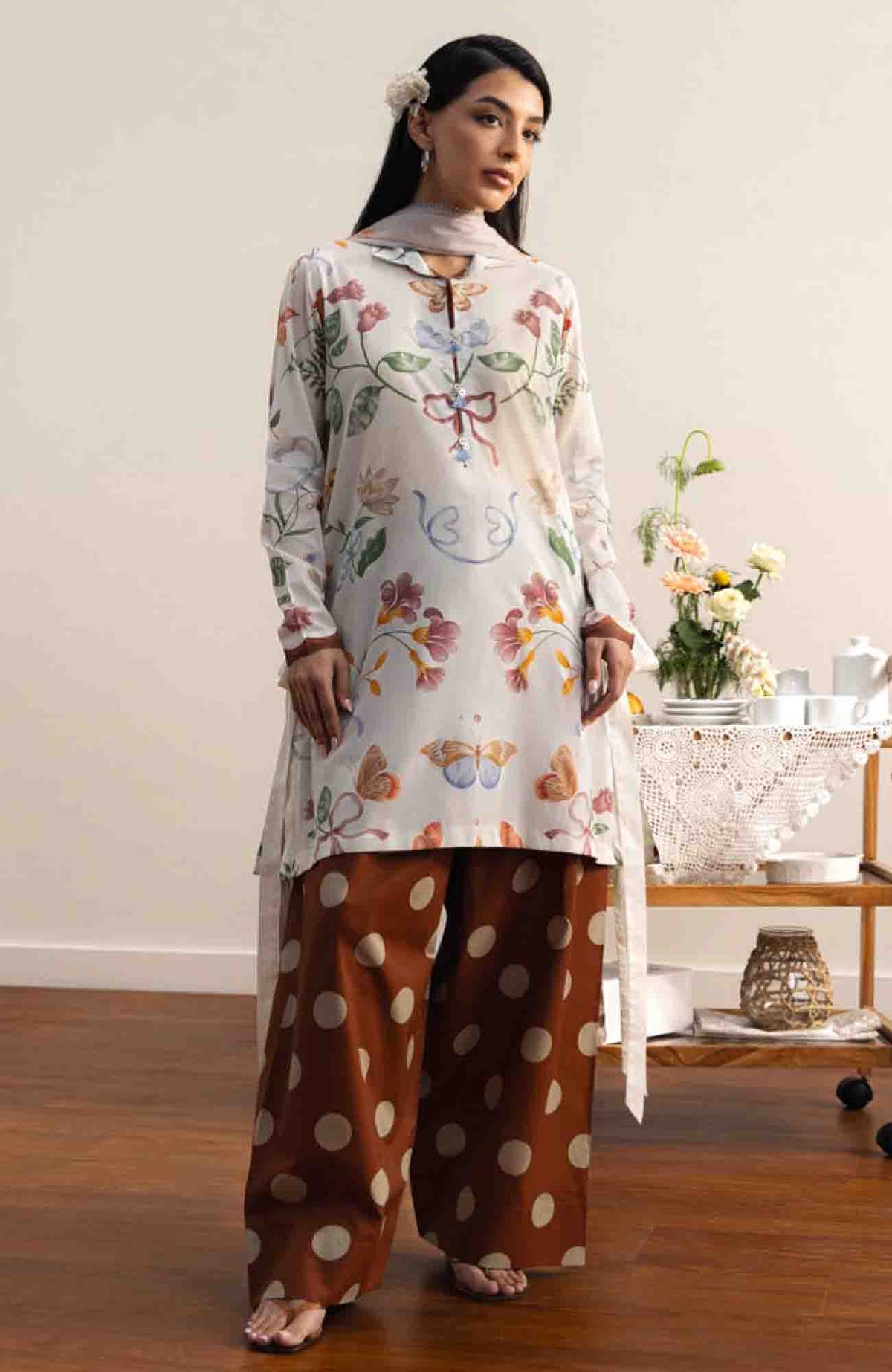 Coco Prints Drop-Two By Zara Shahjahan Unstitched Lawn Printed 3 Piece Suit - CCZSDIILP-8A- Yuki- Summer Collection