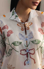 Coco Prints Drop-Two By Zara Shahjahan Unstitched Lawn Printed 3 Piece Suit - CCZSDIILP-8A- Yuki- Summer Collection