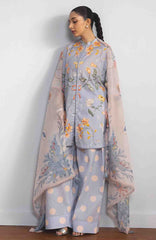 Coco Prints Drop-Two By Zara Shahjahan Unstitched Lawn Printed 3 Piece Suit - CCZSDIILP-8B- Yuki- Summer Collection