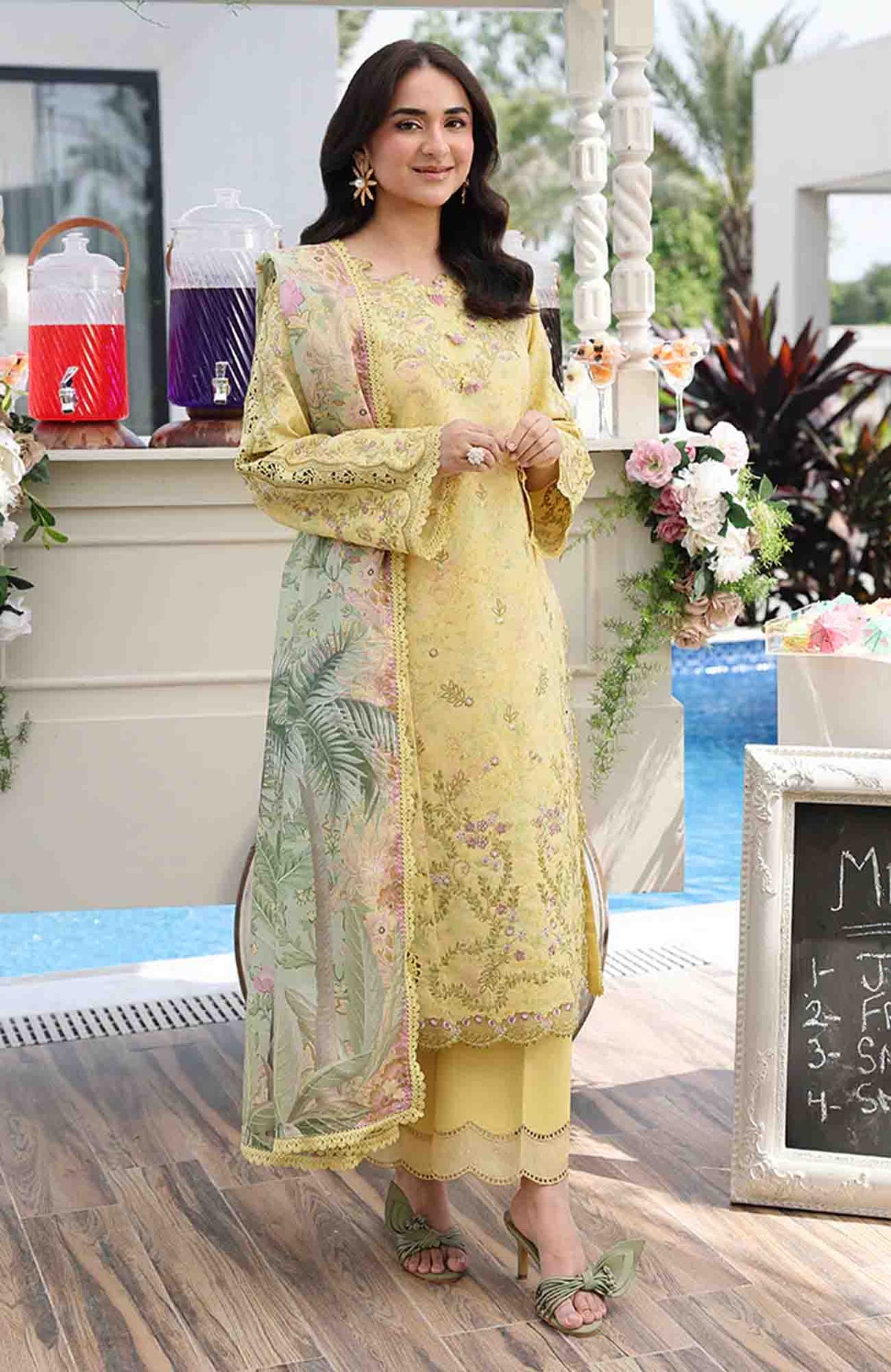 Florance By Rang Rasiya Unstitched Lawn Embroidered 3 Piece Suit  - RRFLRL- Yumna - Summer Collection