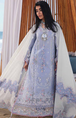 Sahil By Qalamkar Unstitched Lawn Embroidered 3 Piece Suit - QLMSL08 - Zayna - Summer Collection