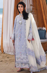 Sahil By Qalamkar Unstitched Lawn Embroidered 3 Piece Suit - QLMSL08 - Zayna - Summer Collection