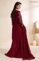Meraki by Zarif Unstitched Chiffon Embroidered  3 Piece Suit - ZRFMRK03-ADAAB  - Festive Collection