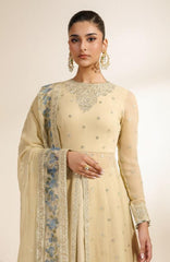 Meraki by Zarif Unstitched Chiffon Embroidered  3 Piece Suit - ZRFMRK09-DARYA  - Festive Collection
