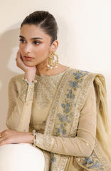 Meraki by Zarif Unstitched Chiffon Embroidered  3 Piece Suit - ZRFMRK09-DARYA  - Festive Collection