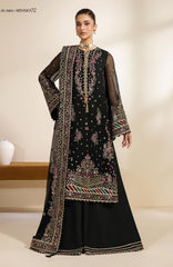 Meraki by Zarif Unstitched Chiffon Embroidered  3 Piece Suit - ZRFMRK02-MEHSKI  - Festive Collection