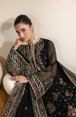 Meraki by Zarif Unstitched Chiffon Embroidered  3 Piece Suit - ZRFMRK02-MEHSKI  - Festive Collection