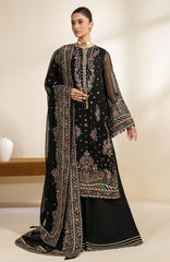 Meraki by Zarif Unstitched Chiffon Embroidered  3 Piece Suit - ZRFMRK02-MEHSKI  - Festive Collection