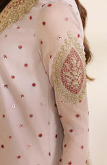 Meraki by Zarif Unstitched Chiffon Embroidered  3 Piece Suit - ZRFMRK06-SAMA  - Festive Collection
