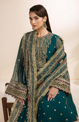 Meraki by Zarif Unstitched Chiffon Embroidered  3 Piece Suit - ZRFMRK05-SARAI  - Festive Collection