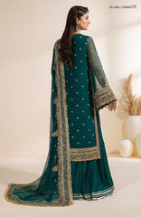 Meraki by Zarif Unstitched Chiffon Embroidered  3 Piece Suit - ZRFMRK05-SARAI  - Festive Collection