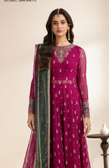 Meraki by Zarif Unstitched Chiffon Embroidered  3 Piece Suit - ZRFMRK01-SARSAR  - Festive Collection