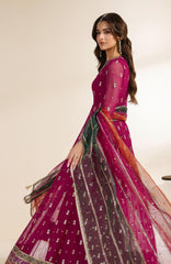 Meraki by Zarif Unstitched Chiffon Embroidered  3 Piece Suit - ZRFMRK01-SARSAR  - Festive Collection