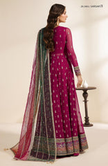 Meraki by Zarif Unstitched Chiffon Embroidered  3 Piece Suit - ZRFMRK01-SARSAR  - Festive Collection