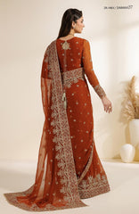 Meraki by Zarif Unstitched Chiffon Embroidered  3 Piece Suit - ZRFMRK07-SAWAN  - Festive Collection