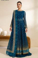Meraki by Zarif Unstitched Chiffon Embroidered  3 Piece Suit - ZRFMRK08-ZENIA  - Festive Collection