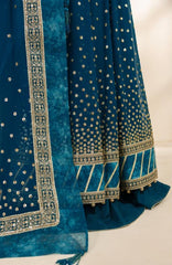 Meraki by Zarif Unstitched Chiffon Embroidered  3 Piece Suit - ZRFMRK08-ZENIA  - Festive Collection