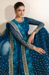 Meraki by Zarif Unstitched Chiffon Embroidered  3 Piece Suit - ZRFMRK08-ZENIA  - Festive Collection