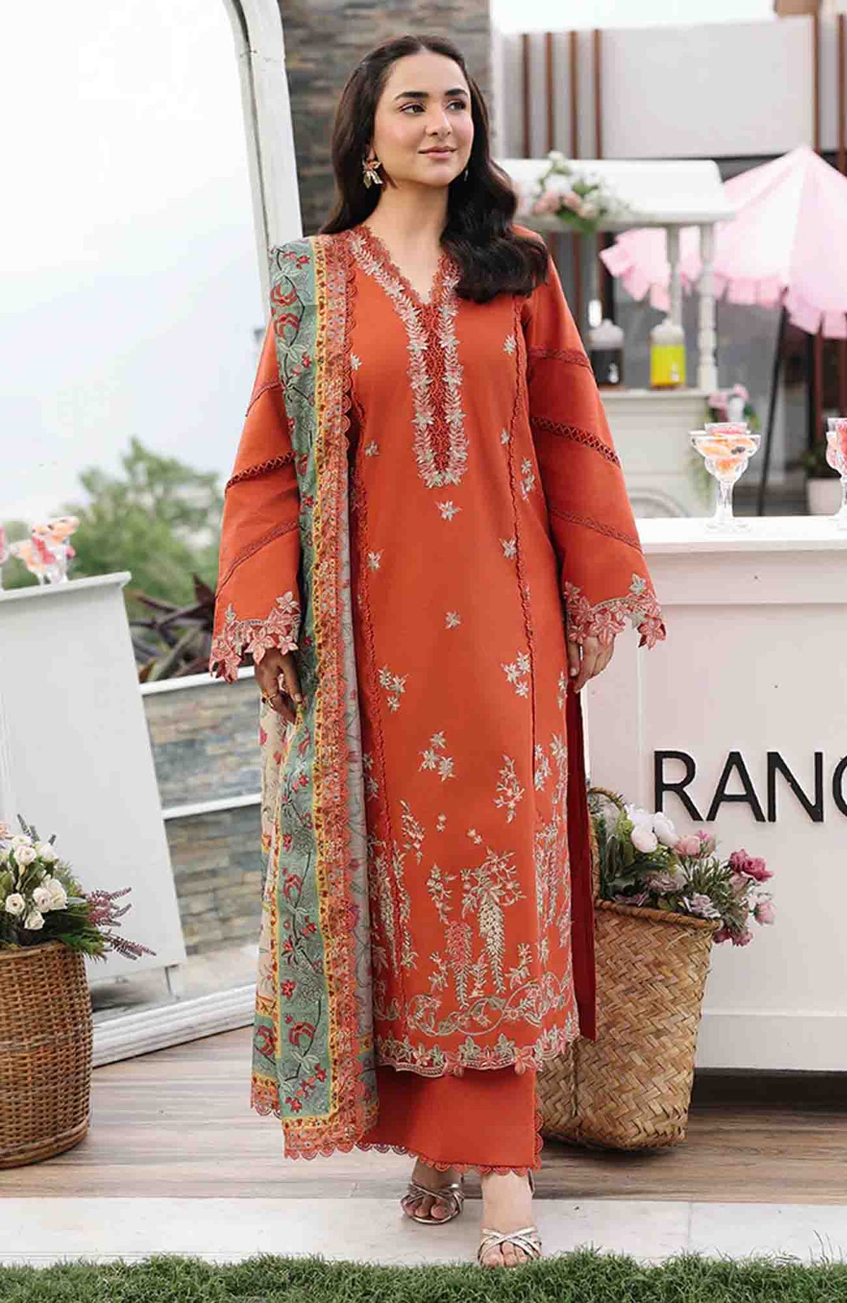 Florance By Rang Rasiya Unstitched Lawn Embroidered 3 Piece Suit  - RRFLRL- Zahra - Summer Collection
