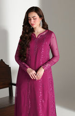Ensembles By Azure Unstitched Chiffon Embroidered 3 Piece Suit - AZRENSM7- ZINNIA - Festive Collection