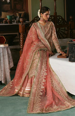 Shehnai by Afrozeh Unstitched Hand work Organza 3 Piece Suit- AFRSHNF -01-AABRO - Wedding Collection