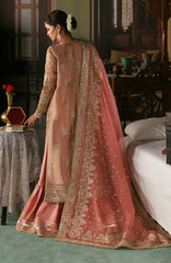 Shehnai by Afrozeh Unstitched Hand work Organza 3 Piece Suit- AFRSHNF -01-AABRO - Wedding Collection