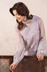 Anaya Noor by Zebtan Unstitched Chiffon Embroidered 3 Piece Suit  ZBNARA-01- Festive Collection