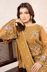 Anaya Noor by Zebtan Unstitched Chiffon Embroidered 3 Piece Suit  ZBNARA-02- Festive Collection