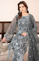 Anaya Noor by Zebtan Unstitched Chiffon Embroidered 3 Piece Suit  ZBNARA-03- Festive Collection