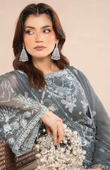 Anaya Noor by Zebtan Unstitched Chiffon Embroidered 3 Piece Suit  ZBNARA-03- Festive Collection
