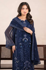 Anaya Noor by Zebtan Unstitched Chiffon Embroidered 3 Piece Suit  ZBNARA-04- Festive Collection