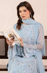 Anaya Noor by Zebtan Unstitched Chiffon Embroidered 3 Piece Suit  ZBNARA-05- Festive Collection