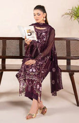 Anaya Noor by Zebtan Unstitched Chiffon Embroidered 3 Piece Suit  ZBNARA-07- Festive Collection