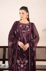 Anaya Noor by Zebtan Unstitched Chiffon Embroidered 3 Piece Suit  ZBNARA-07- Festive Collection