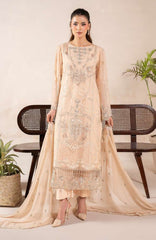 Anaya Noor by Zebtan Unstitched Chiffon Embroidered 3 Piece Suit  ZBNARA-09- Festive Collection