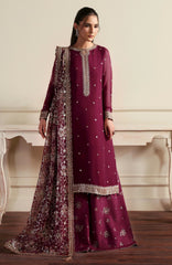 Siraya by Zarif Unstitched Embroidered Chiffon 3 Piece Suit - ZRFSRYF-08-ARASH- Wedding Collection